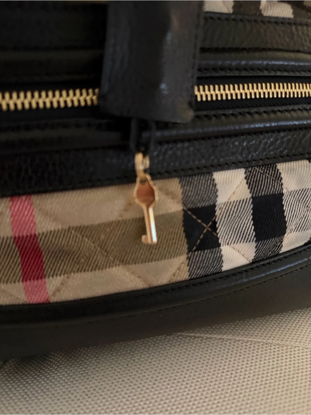 Authentic Burberry Prorsum Brit Quilted Bag.